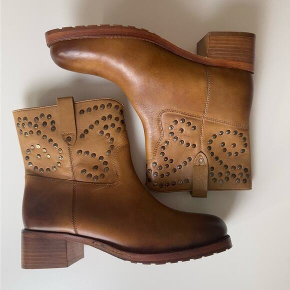 Free People Harmony Studded Ankle Boots in Biscuit 8.5 - Picture 6 of 11